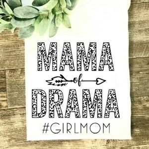 Girl mom shirt mama of drama cheetah print cute popular trending
